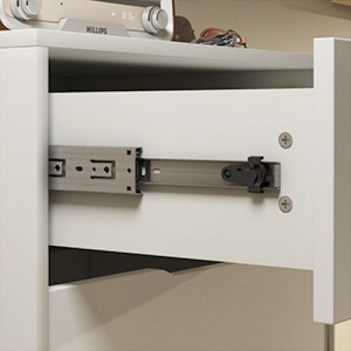 GLSCASA 4 Drawer Dresser, Drawer Chest, Tall Storage Dresser Cabinet Organizer Unit with Metal Legs for Bedroom, Living Room, Closet (White/4 Drawer)