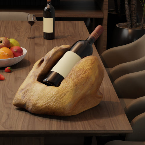 Vintage Massivholz Wein Flaschenhalter für Bar, Wohnzimmer, Küche. Natürliches Holz, unregelmäßige Single-Tank-Weinhalter