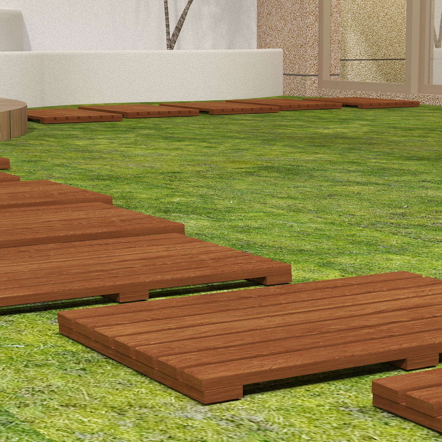 Teak Wood Bathroom Anti-slip Mat Grade A Teak Material Shower Mat