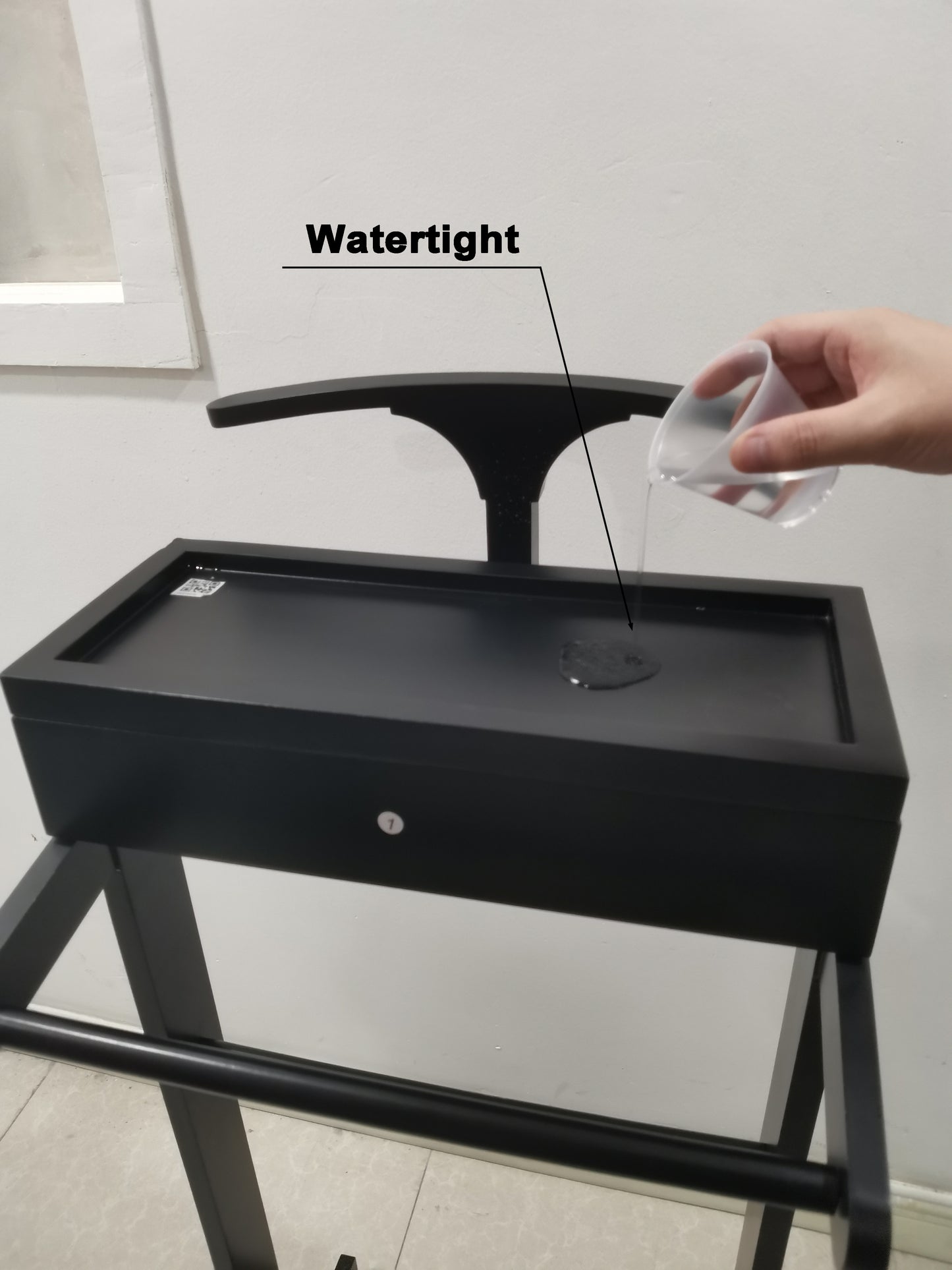 GLSCASA Black Portable Garment Rack,Clothes Valet Stand with Storage Organizer