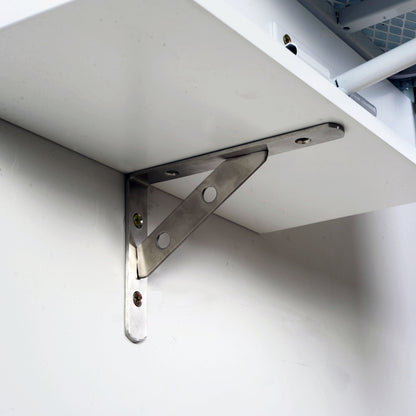 GLSCASA Slim Wall Mounted Ironing Board Cabinet, Foldable Ironing Board Pad with Storage, Ironing Board Closet with Mirror Door, White