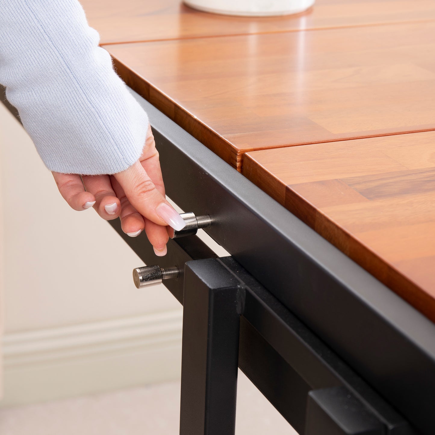 GLSCASA Dining table Multifunctional solid wood folding conversion table/folding shelf can be used as dining table or vertical shelf