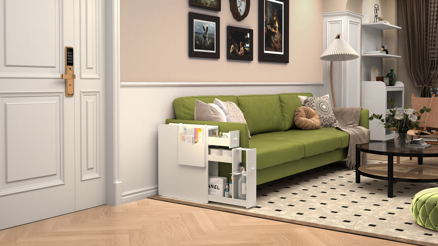 GLSCASA Bathroom Storage Cabinet Side Cabinet Space Saving Cabinet,White