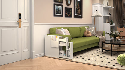 GLSCASA Bathroom Storage Cabinet Side Cabinet Space Saving Cabinet,White