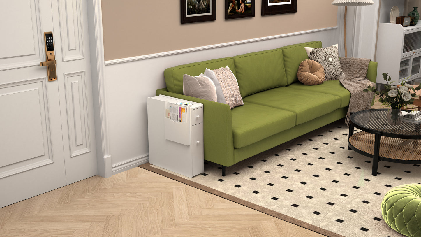 GLSCASA Bathroom Storage Cabinet Side Cabinet Space Saving Cabinet,White