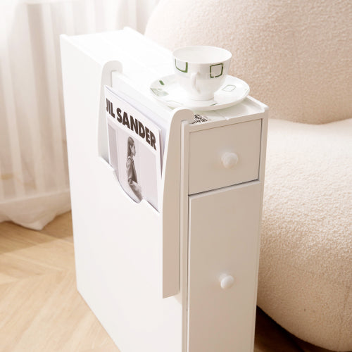 GLSCASA Bathroom Storage Cabinet Side Cabinet Space Saving Cabinet,White