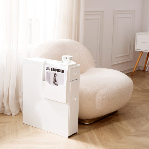 GLSCASA Bathroom Storage Cabinet Side Cabinet Space Saving Cabinet,White