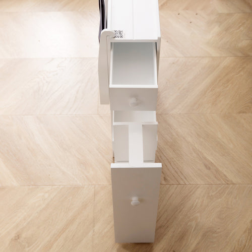 GLSCASA Bathroom Storage Cabinet Side Cabinet Space Saving Cabinet,White