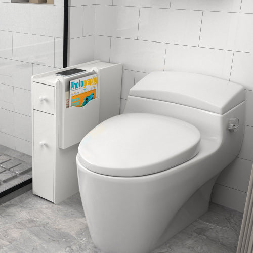 GLSCASA Bathroom Storage Cabinet Side Cabinet Space Saving Cabinet,White