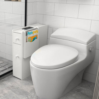GLSCASA Bathroom Storage Cabinet Side Cabinet Space Saving Cabinet,White