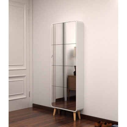 Modern Arc Design Shoe Cabinet With 4 mirrors door for Entrance