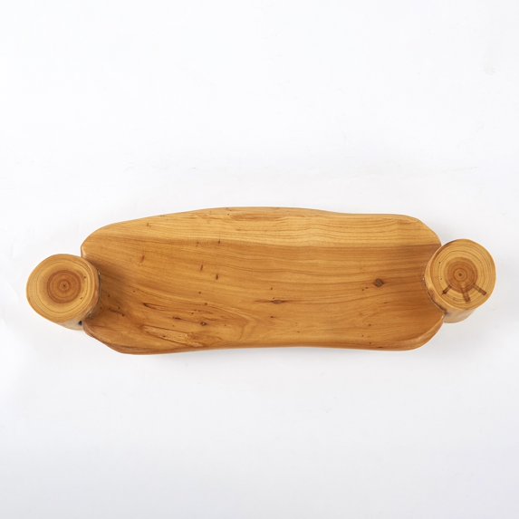 Natural Cedar Wood Serving Stand Rustic Wooden Pedestal Multi-Purpose Display Stand