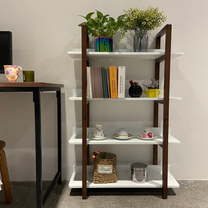 GLSCASA Multifuction Bookcase with Solid Wood Frame,Mix Color Plant Standing for Home Decro