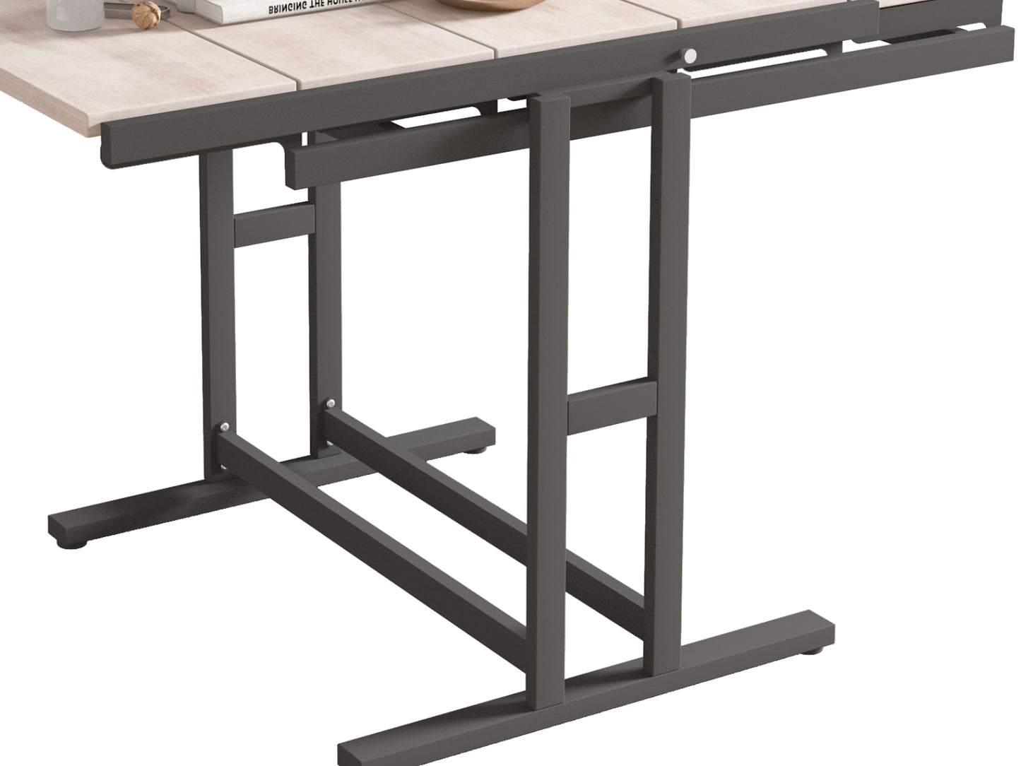 GLSCASA Dining table Multifunctional solid wood folding conversion table/folding shelf can be used as dining table or vertical shelf