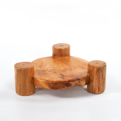 Live Edge Cedar Wood Riser – Rustic Plant Stand, Candle Holder & Holiday Decor Gift