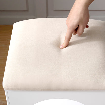 GLSCASA Multifunction Stackable Play Stool,Wood Stool,Pet Play Stool,Hollow Ottoman,White