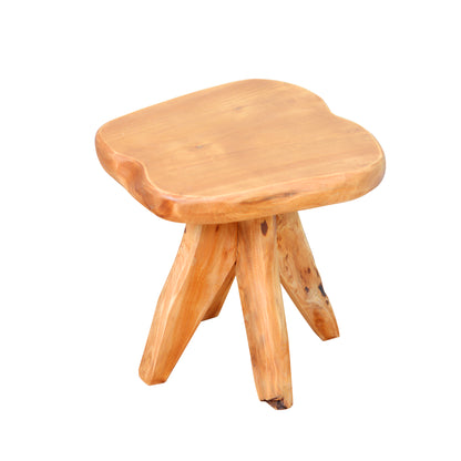 Tree Stump Side Table Natural Edge Cedar Real Wood End Table,Small Wooden Mushroom Stool, Indoor/Outdoor