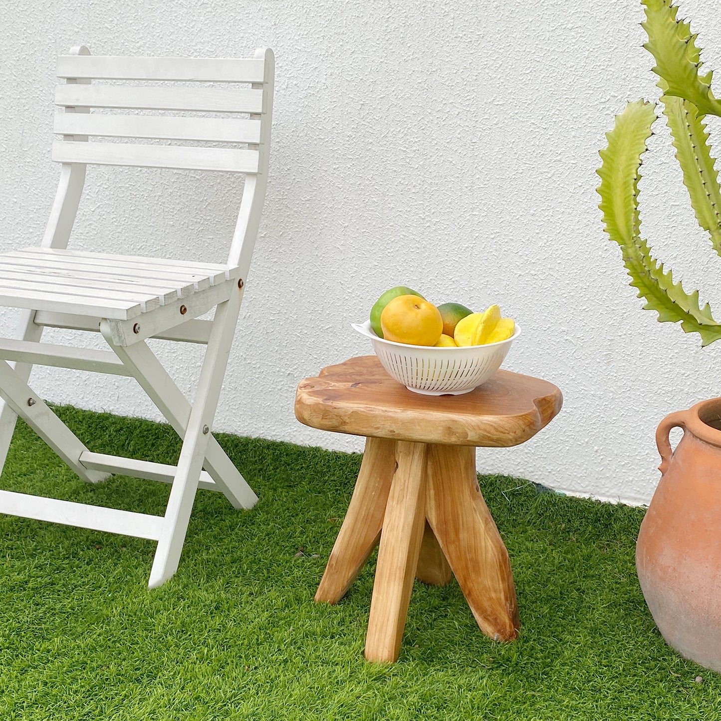 Root-carved stool 30*35*37 Solid wood stool  Outdoor Garden Foot Rest Stool