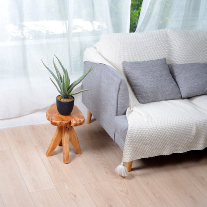 Tree Stump Side Table Natural Edge Cedar Real Wood End Table,Small Wooden Mushroom Stool, Indoor/Outdoor