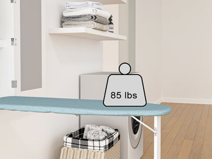 GLSCASA Slim Wall Mounted Ironing Board Cabinet, Foldable Ironing Board Pad with Storage, Ironing Board Closet with Mirror Door, White