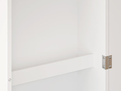 GLSCASA Swivel Built-In Center Wall Mount Ironing Board Cabinet with Mirror