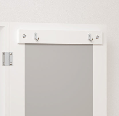 GLSCASA Swivel Built-In Center Wall Mount Ironing Board Cabinet with Mirror