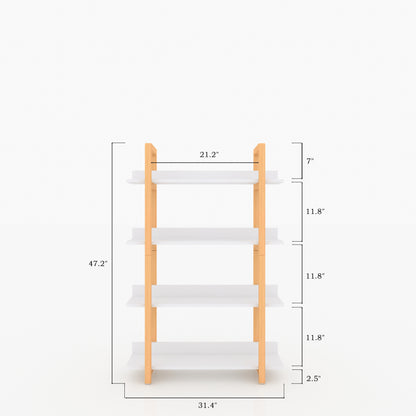 Multifuction Bookcase with Solid Wood Frame,Mix Color Plant Standing for Home Decro