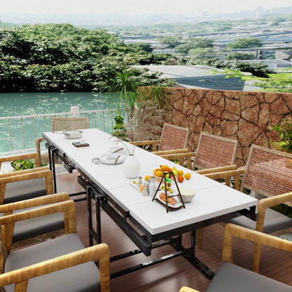 GLSCASA Dining table Multifunctional solid wood folding conversion table/folding shelf can be used as dining table or vertical shelf