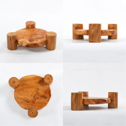 Live Edge Cedar Wood Riser – Rustic Plant Stand, Candle Holder & Holiday Decor Gift