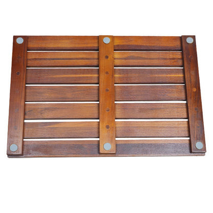 Teak Wood Bathroom Anti-slip Mat Grade A Teak Material Shower Mat