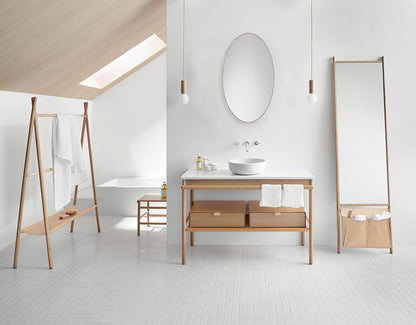 Oval Wall Mounted Mirror Dressing Mirror Frameless,Bedroom or Bathroom Mirror,Horizontal or Vertical