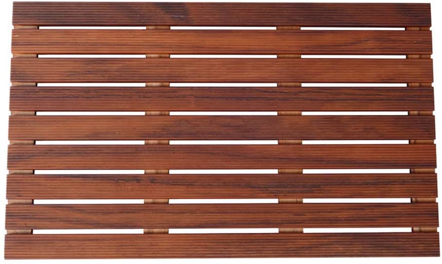GLSCASA Teak Bath Mat Non Slip Bath Mat SPA Mat Bathroom Door Mat (31.5 x 19 x 1.18)