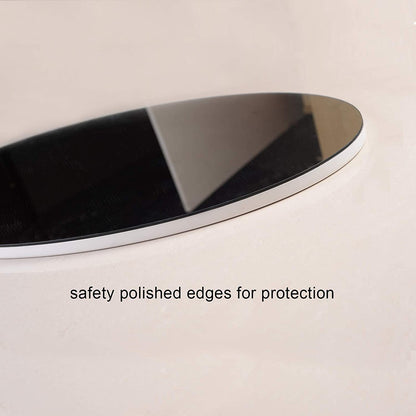 GLSCASA Oval Wall Mounted Mirror Dressing Mirror Frameless,Bedroom or Bathroom Mirror,Horizontal or Vertical(25.1" x 14.8" x 0.79")