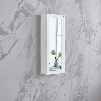 GLSCASA Ironing Board Cabinet Wall Mounted Storage Cabinet Foldable with Mirror, White